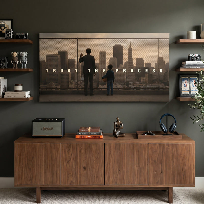 Trust The Process Of Happiness movie wall art – featured canvas artwork – image 1 – Wall Art Go
