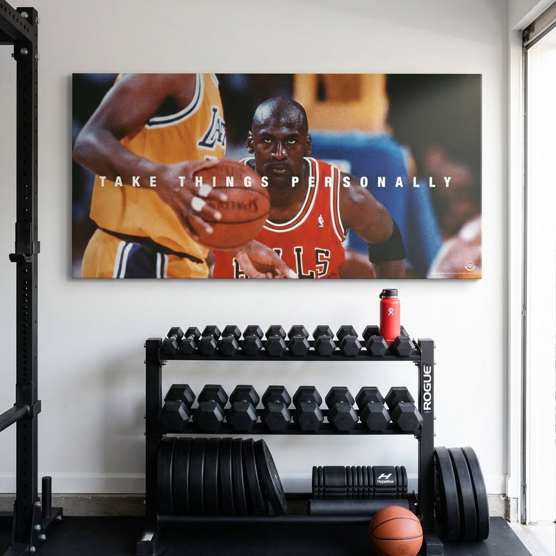 Michael Jordan - Take Things Personally nba wall art – featured canvas artwork – image 1 – Wall Art Go