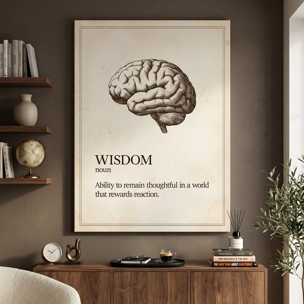 Wisdom Stoic Definition definition wall art – featured canvas artwork – image 1 – Wall Art Go