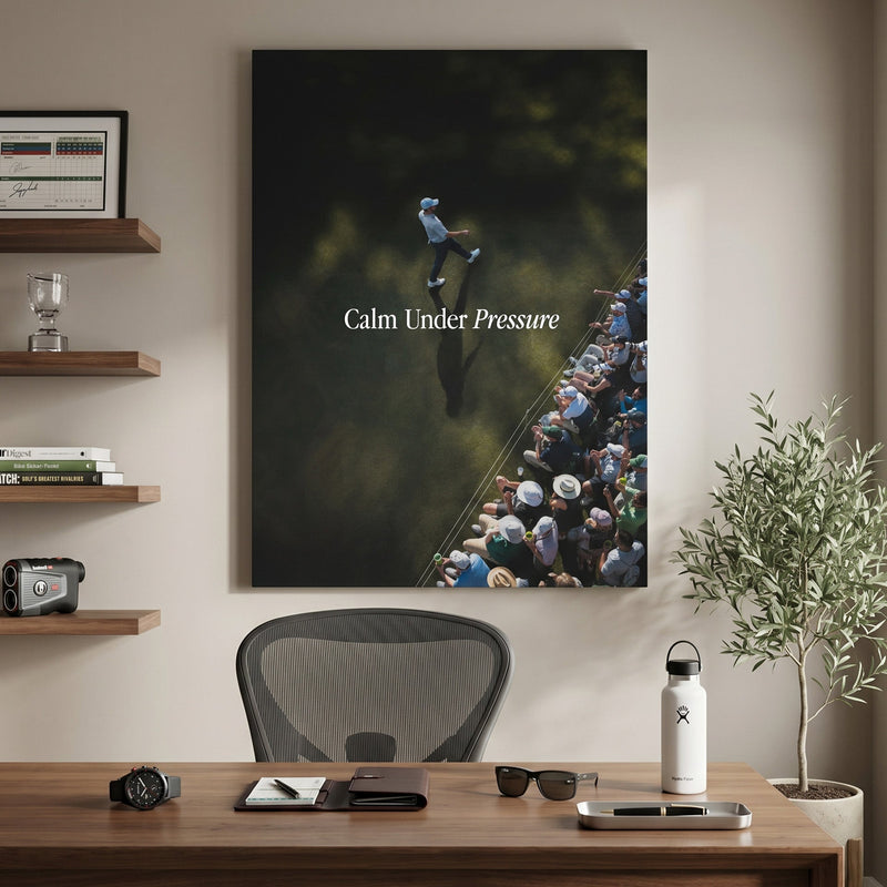 Calm Under Pressure (Golf) golf wall art – featured canvas artwork – image 1 – Wall Art Go