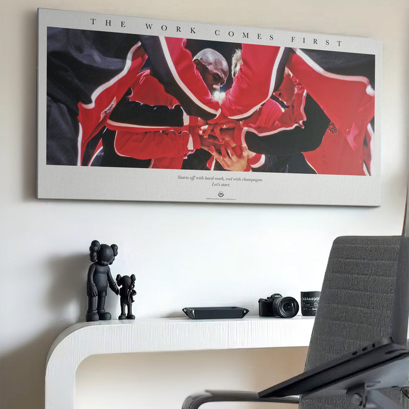 Michael Jordan The Work Comes First basketball canvas wall art - Michael Jordan artwork display - image 1 | Wall Art Go