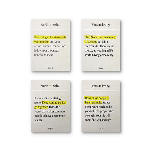 Words To Live By Bundle book page wall art – featured canvas artwork – image 1 – Wall Art Go